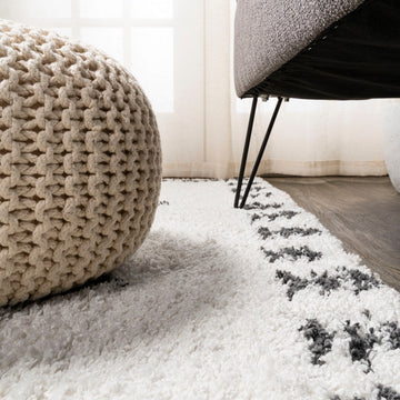 Calvia Moroccan Diamond Shag Area Rug